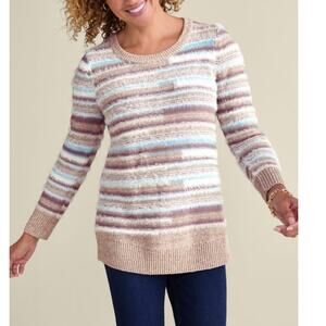 Soft Surroundings Wrenly Striped Sweater Women Size Small